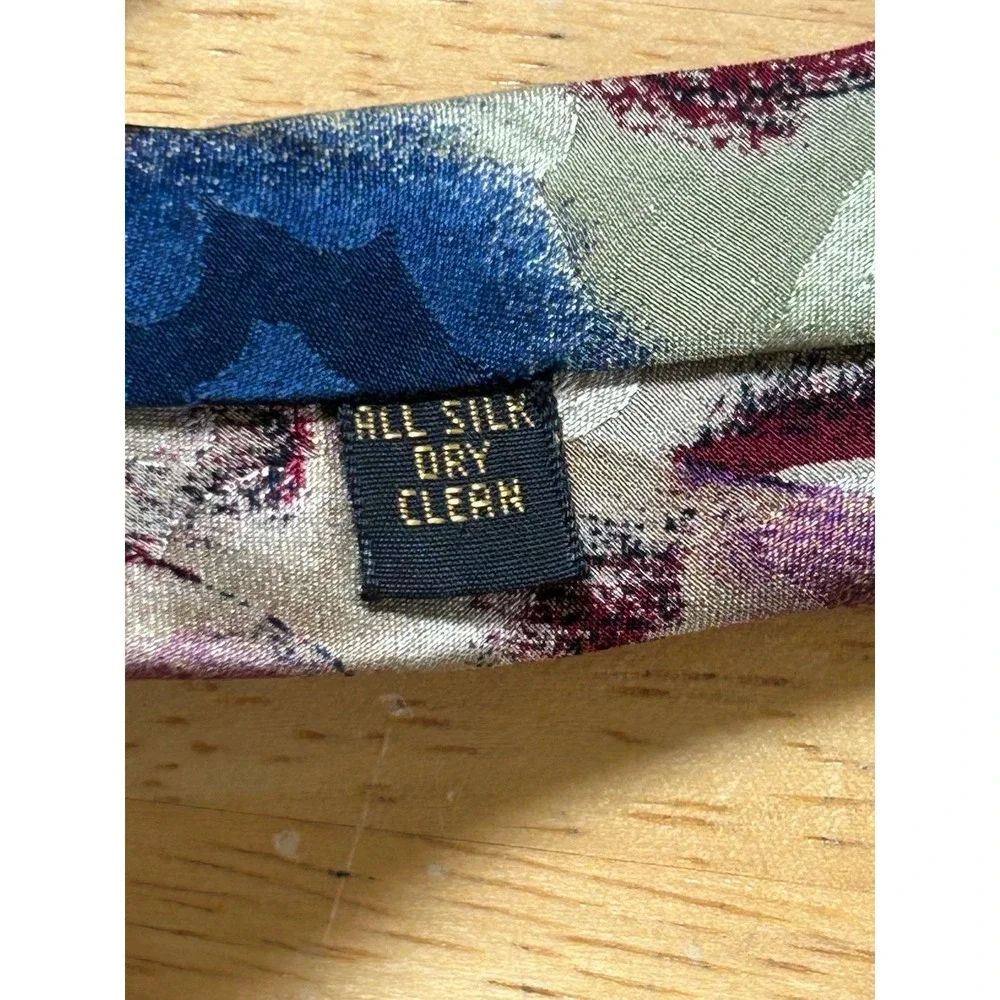 Men's Bill Blass Vintage Silk Tie Art 2 Wear Funky 80s